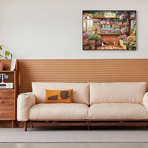 Puzzles for Adults 500 Pieces, Beautiful Flower Store Puzzle for Adults 500 Pieces, Cat Jigsaw Puzzles for Seniors, Perfect for Game Nights Giving Puzzle, 20.5x15 in - style: Beautiful Flower Store
