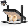 Upgraded Chicken Brooder Heating Plate with Adjustable Height & Angle, Thermostatic Control Chick Warmer Pad for Ducklings, Quail, and Birds (Temp-Adjust Brooder Heater) (Temp-Adjust)