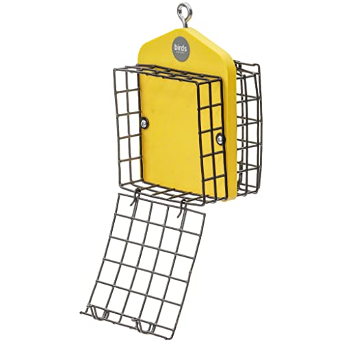 Bird's Choice Suet Feeder for Two Cakes in Yellow Recycled Plastic - color: Yellow
