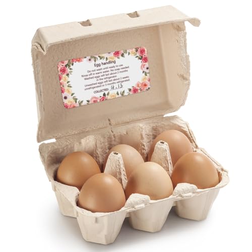 160 Pcs Egg Carton Labels, Flower Eggs Handling Stickers Farm Fresh Laid on Sticker PET Adhesive Egg Packaging Sticker for Box Container Carton Farm Supplies, 2x4 Inch - color: Flower