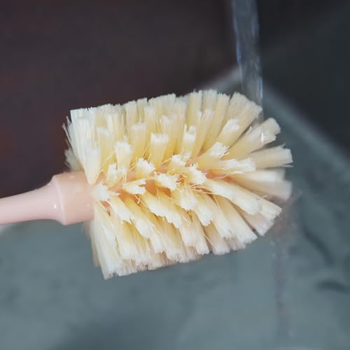 Long Bottle Brush, 12.59 in Bendable Cleaner Brushes for Cleaning Neck Beer Bottles, Wine, Baby Bottles, Water Bottles, Tumblers, Flask, Bird Feeder, Vase, Pipes and Brewing Supplies White/1Pack - color: Yellow Powder