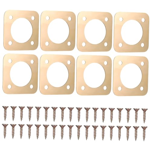 Toyvian 8pcs Copper Birdhouse Hole Protectors House Predator Guards for Safe Bird Homes Easy Installation Ventilation Design for Backyard Outdoor Decor