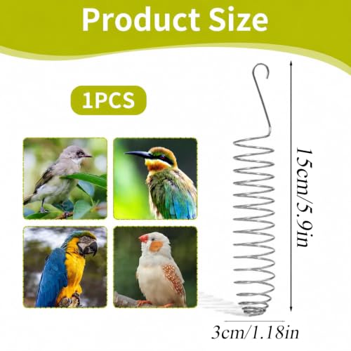 1 Pack Small Bird Millet Spray Holder & Snack Feeder - Hanging Parrot Treat Stand with Cuttlebone & Mineral Block for Beak Exercise, Metal Cage Accessories for Small Parrots & Parakeets Gifts