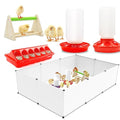 Chick Brooder Box Starter Kit with Chick Perch,flip Top Poultry Feeder, 1l Chick Feeder and Waterer Kit, Baby Chick Starter Home Kit, Baby Chicken Supplies for Baby Chick, Duck and Quail - color: Chick Brooder Box Starter Kit