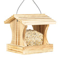 BalterFF Bird Feeders for Outdoors,Wooden Unique Seed Sunflower Food Feeder Blue Cardinal Finch Backyard Platform Balcony Gazebo Tree Fence Wall Mount Effortless Holder Automatic Buddy Gift 4