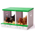 Chicken Nesting Boxes Rollout Egg Collection 2 Compartment Green - color: Green, size: 2 HOLE