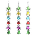 3Pcs Bird Bells Toy Chewing Hanging Ring Toy Cage Bite Colorful Bells Chandelier Parrot Cage Craft Toys for Pet Budgie Parakeet Cockatiel Macaw African Grey Lovebird Quaker Parrot
