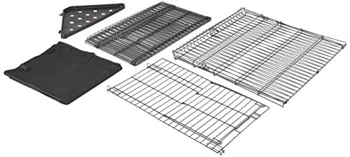 Amazon Basics Leakproof Canvas Bottom Guinea Pig Cage, Easy to Clean Small Animal Habitat with Divider Set, Indoor/Outdoor, Portable, No Tools Needed, 47.6"L x 24.2"W x 14"H, Black - size: 47.6"L x 24.2"W x 14.0"H