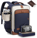LOVEVOOK Travel Backpack for Women, 40L Carry On Backpack with 3 Packing Cubes,TSA Personal Item Travel Bag Airline Approved, Water Resistant Weekender Overnight Luggage Daypack, Fits 17 Inch Laptop - color: H-blue-beige-brown, size: Large - 17.3 Inch - 4