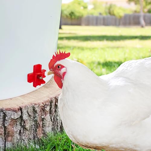Horizontal Water Nipples Automatic Poultry Nipples for Chicken Waterer Kit Drinker with Drill Bit (20)