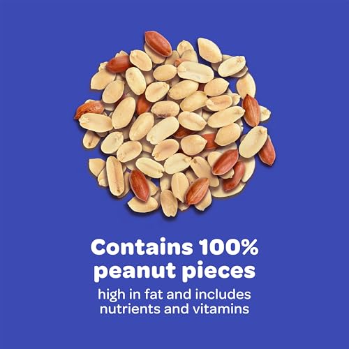 Kaytee Peanuts Wild Bird Food, High in Fat and Protein | Attract birds year-round. Bird food for outside feeders with peanut pieces. No hulls, 100% edible, nuts for birds - size: 11 Pound (Pack of 1)