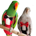 QBLEEV 2 Pack Bird Diapers, Reusable Cockatiel Tuxedo Flight Suite Costume | Parrot nappy clothes for wedding party birthday cosplay photo, pigeon pants urine wet suit for conure macaw budgies parakeet - size: S
