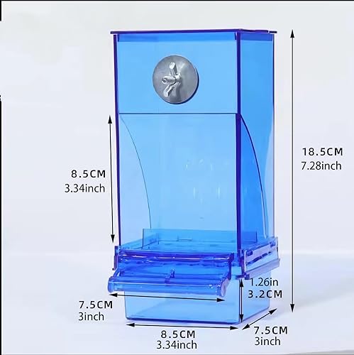 No Mess Bird Feeder,Automatic Parrot Feeder,Acrylic Food Container,Parakeet Cage Accessories for Parakeet Canary Cockatiel Finch