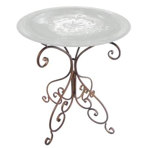 Metal Bird Bath Stand Only - 25" H Antique Bronze Birdbath Bowl Holder, Foldable Steel Holders for Birdbaths for Outdoors - color: Antique Bronze