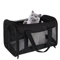 Cat Carrying Case - Pet Carrier Airline Approved, Protable and Breathable Pet Travel Carrier Removable Fleece Pad, Collapsible Cat Carrier Dog Carrier for Medium Cats Small Cats Dogs (X-Large, Black) - color: black, size: 20.0"L x 13.0"W x 13.0"H