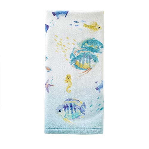 SKL Home Ocean Watercolor Hand Towel, Multi (2-Pack) - color: Ocean Watercolor (Multi), style: Hand Towel Set