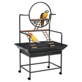 Garvee Bird Playstand, 64'' H Bird Stand, Activity Play Center w/Ladders | Removable Tray, Indoor Outdoor Playground for Parakeet, Cockatiels Conures Macaw (64 Inches Height) - size: 66‘’ H