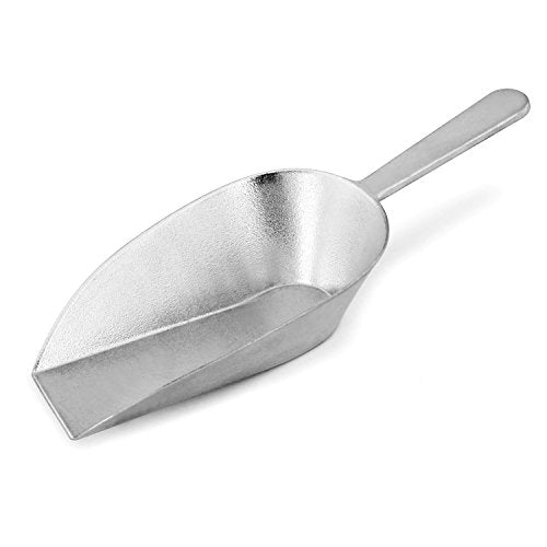 New Star Foodservice 34721 One-Piece Cast Aluminum Flat Bottom Bar Ice Flour Utility Scoop, 24-Ounce, Silver - size: 24-Ounce