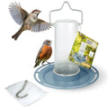 SWISSINNO Bird Drinker “Zug” Light Blue – UV Resistant Bird Water Dispenser Made of Durable PC and ASA Plastic – Outdoor Balcony Garden Terrace – Long Lasting and Easy to Clean