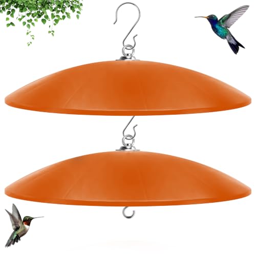 19.25-Inch Extra Large Squirrel Baffle,Hummingbird Feeder Shade Dome Cover, Bird Feeder Rain Guard, Hanging Squirrel Proof for Shepherd's Hook Outdoors (Terracotta) 2 Pack - color: Terracotta, size: 19''/2P
