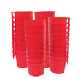 40 Pack Cage Cups Birds Feeders Seed Bowl Chicken Feeding Watering Dish Rabbit Water Food Hanging Wire Cages Box 8oz Coop Cups for Pet Parrot Parakeet Gamefowl Poultry Pigeon (Red) - size: 40PCS Red