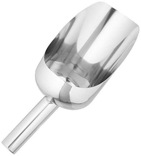 Winco Stainless Steel Utility Scoop, 2-Quart, Medium, Stainless Steel | Small capacity, Tapered bowl, One-piece design, Great for Ingredients, Ice, Portioning and Food Preparation