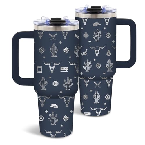 DUUV Western Cowboy Tumbler 40oz, Insulated Western Gift for Women | Engraved Sheep Head Cow Cup Gifts for Western Lovers Leakproof, Cowgirl Gift Mug, Appreciation Gifts for Girls Boy, 1 Pack - color: Western Sheephead