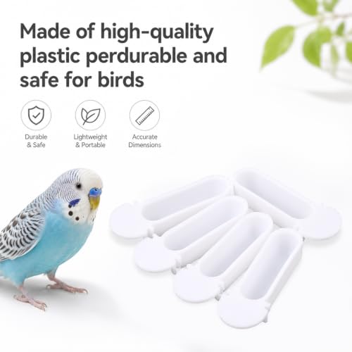 9 Pack Small Bird Feeder, Bird Plastic Food Cup, Convenient Hanging Food Feeder Box, Birds Water Cage Accessories for Parrots Pigeons Parakeet Small Size Birds