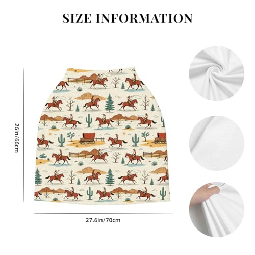 Western Baby Stuff Car Seat Covers for Boys and Girls, Carseat Canopy Stretchy Infant Carseat Cover Western Shower Gifts - color: western cowboy