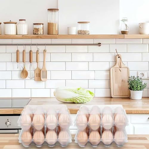 150 Pack 12 Count Plastic Egg Cartons - Bulk Cheap Clear Reusable Egg Containers for Chicken Eggs, Dozen Egg Storage Solutions. (150) - size: 3x4，150Pack