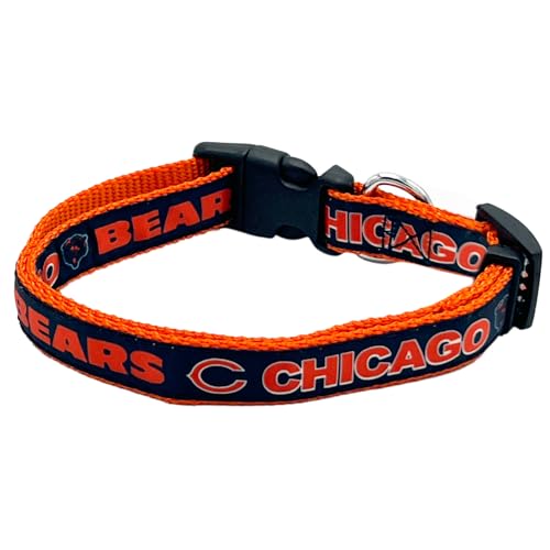 Pets First NFL Chicago Cubs Licensed PET COLLAR, Extra Large - Heavy-Duty, Strong, and Durable Dog Collar. Available in 31 Football Teams and 4 Sizes - color: Chicago Bears, size: Extra Large