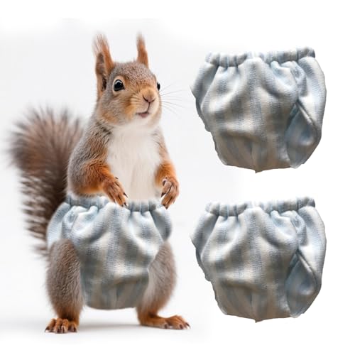 2PCS Small Pet Diapers,Adjustable Sugar Glider Diapers Climbing Diapers,Washable,Specially Designed for Use on Pet Squirrels Small Medium Guinea Pig. (Blue Stripes, M) - color: Blue Stripes, size: M