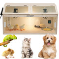 NEWTRY Brooder Box for Chicks 32" Brooder with Heating Lamp Waterer Feeder | 2 Types of Thermometer 32 * 15 * 15” Brooder Box up to 35 Chicks Quail Birds