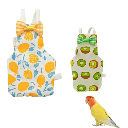 2 Pack Bird Diaper Parrot Nappy Bird Flight Suits Harness Cockatiel Diaper Small Birds Clothes for Parakeet Cockatiels Mini Macaw Budgie Canary Pigeon Conure Budgies Mini Macaws Small Size