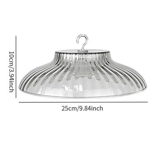 10 Inch Hanging Bird Feeder Baffle Weather Protective Cover, Metal Hummingbird Feeder, Bird House Guard for Outdoor Shepherd's Hook, Transparent - color: Transparent