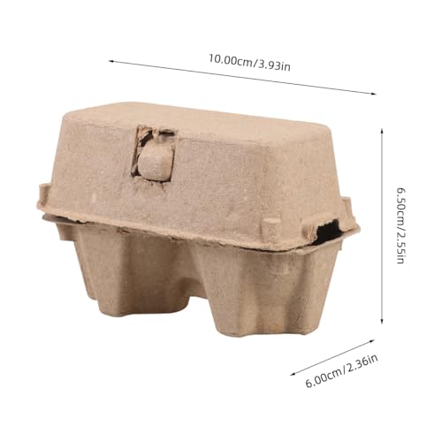 DOITOOL 25 Pack 2 Count Egg Cartons Bulk, Natural Paper Pulp Storage Container for Chicken Duck Eggs Small Cardboard Holder for Farmers Market Display Easter Party