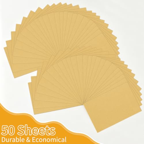 50 Pack Gravel Liner Calcium Paper for Bird Cage | 11" x 17" Cuttable Parrots Sandpapers Cushion Pad, Pet Bedding Accessories for Birdcage in Sea Sand