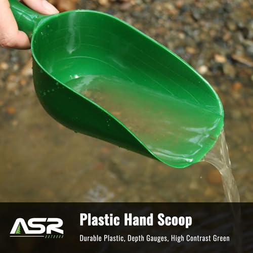 ASR Outdoor 2-Cup Large Feed Scoop, Plastic Hand Trowel - Green