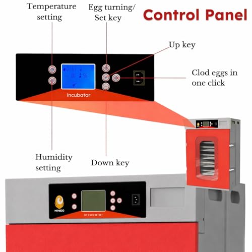 400 Egg Commercial Cabinet Incubator with Auto Egg Turning, Precise Temperature & Humidity Control, Large Poultry Incubator for Chicken, Duck, Goose & Quail Eggs, Ideal for Large Farms