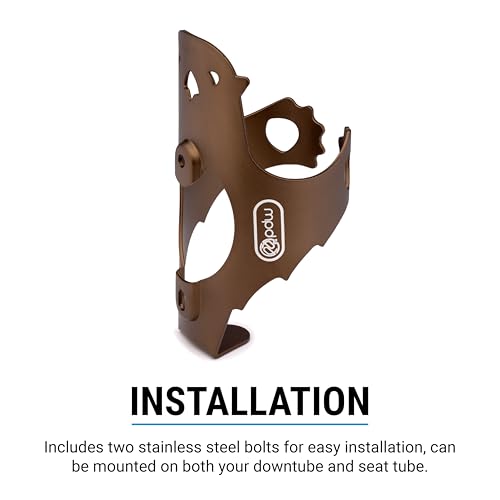 Portland Design Works Water Bottle Cage - Lightweight Water Bottle Holder for Bikes, Otter Cage, Brown - style: Otter Cage - Brown