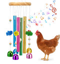 Chicken Toys for Coop, Chicken Wind Chime Enrichment Toys, Hanging Chick Peck Toy with Colorful Bells, Home Garden Musical Coop Accessories, Coops Toy for Hens Chicks Poultry Birds Parrots - style: A