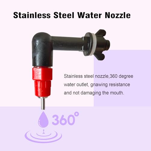 Chick Nipple Waterer Matel Chicken Water Nipples Rabbit Water Nipples (6pcs, Plastic) - color: 6pcs, size: Plastic