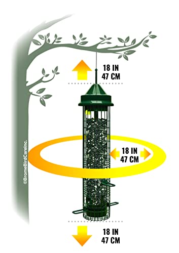 Squirrel Buster Classic Squirrel-proof Bird Feeder w/4 Feeding Ports, 2.4-pound Seed Capacity | Four feeding ports, weight-sensitive closure, seed ventilation, wire mesh for shared feeding