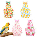 4 Pcs Bird Diaper, Parrot Diaper, Reusable Bird Clothes with Adjustable Straps & Waterproof Inner, Pet Bird Diapers for Budgies, Lovebirds, Cockatiels, and Miniature Macaws
