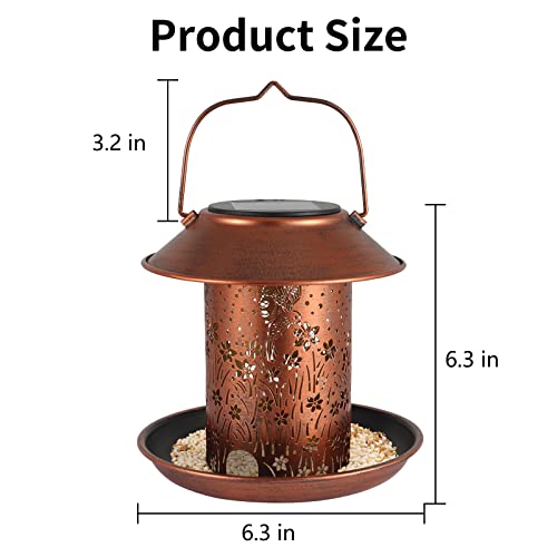 2 Pack Hummingbird Bird Feeders for Outdoors Solar Lanterns Waterproof | Garden Decor Gifts for Women Mom Grandma Metal Solar Decoration Outside LED Lanterns for Yard, Patio, Lawn, Pathway(2 Pack) - size: Flower Hummingbird-2 Pack