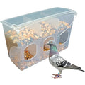 Automatic Pigeon Bird Feeder Water, Plastic Feeder Water Dispenser Drinkers for Cage, No Mess Hanging Parrot Food Feeding, Cage Accessories for Parakeet Quail Bird Chicken (3 Hole - Iron Wire) - size: 3 Hole - Iron Wire
