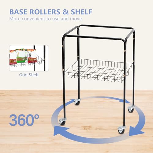ZENY 63.4 Inch Bird Cage, Rolling Wrought Iron Parrot Cage | with Side-out Tray, Storage Shelf, Pet Bird House for Parrot Cockatiel Cockatoo Parakeet Macaw Finches