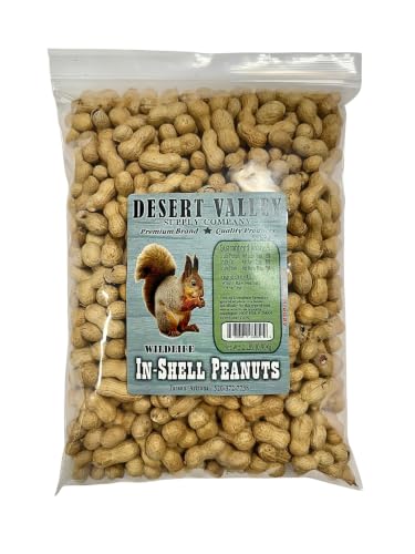 Desert Valley Premium Quality Spanish Peanuts in Shell – 2 Pounds – Naturally Smaller Shell Size – USA Grown Raw Wildlife Food for Squirrels, Birds, Deer & Other Outdoor Animals - size: 2 Pound (Pack of 1)