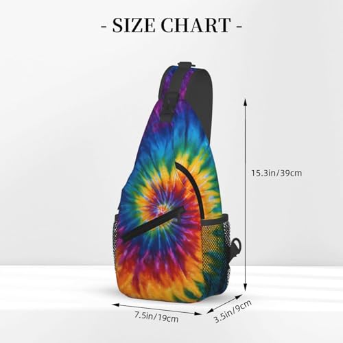 Tie Dye Sling Bag for Women, Crossbody Bag Colorful Sling Backpack for Men, Casual Shoulder Bags Lightweight Gym Outdoor Sports Travel Hiking Fishing Daypack - color: Tie Dye