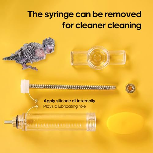 8 Pcs Baby Bird Feeding Syringe Set Parrot Hand Feeding Tubes(50ml) | Parrot Feeder Tubes Measuring Tools, for Baby Birds Small Pet - size: 50ml-Set of eight